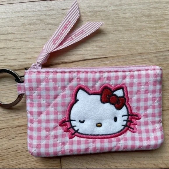 Vera Bradley : Hello Kitty Limited Edition Pink Gingham Zip ID | NWT - Picture 2 of 6